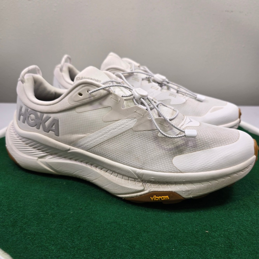 Hoka Transport Cordura Vibram Sneakers Mens 10.5D White Eggnog 1123153 WWH
